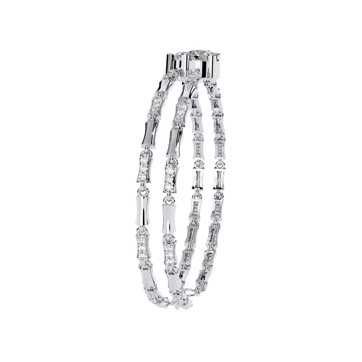 Double Radiance Lab Grown Diamond Line Bangle - Ophiratbf