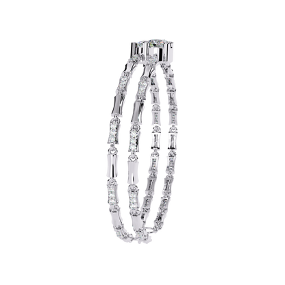 Double Radiance Lab Grown Diamond Line Bangle