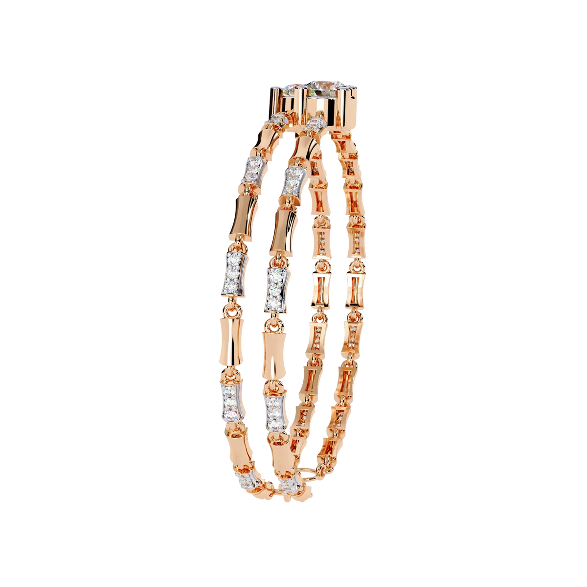 Double Radiance Lab Grown Diamond Line Bangle - Ophiratbf