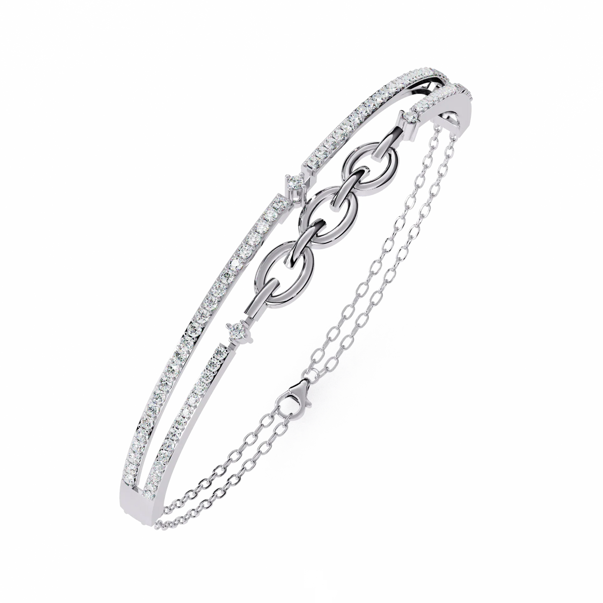 Chain Chic Lab Grown Diamond Bracelet - Ophiratbf