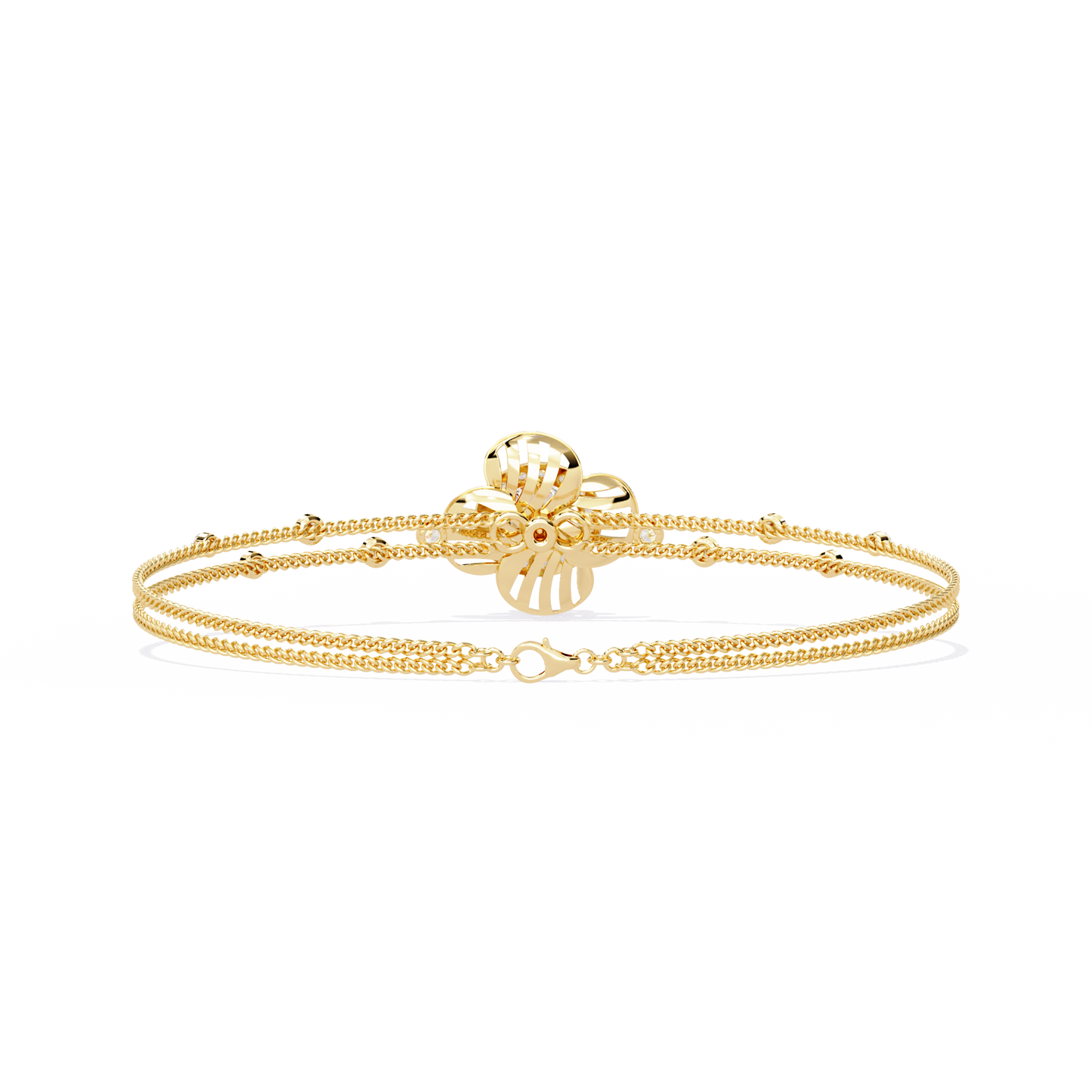 aurora petal lab grown diamond bracelet