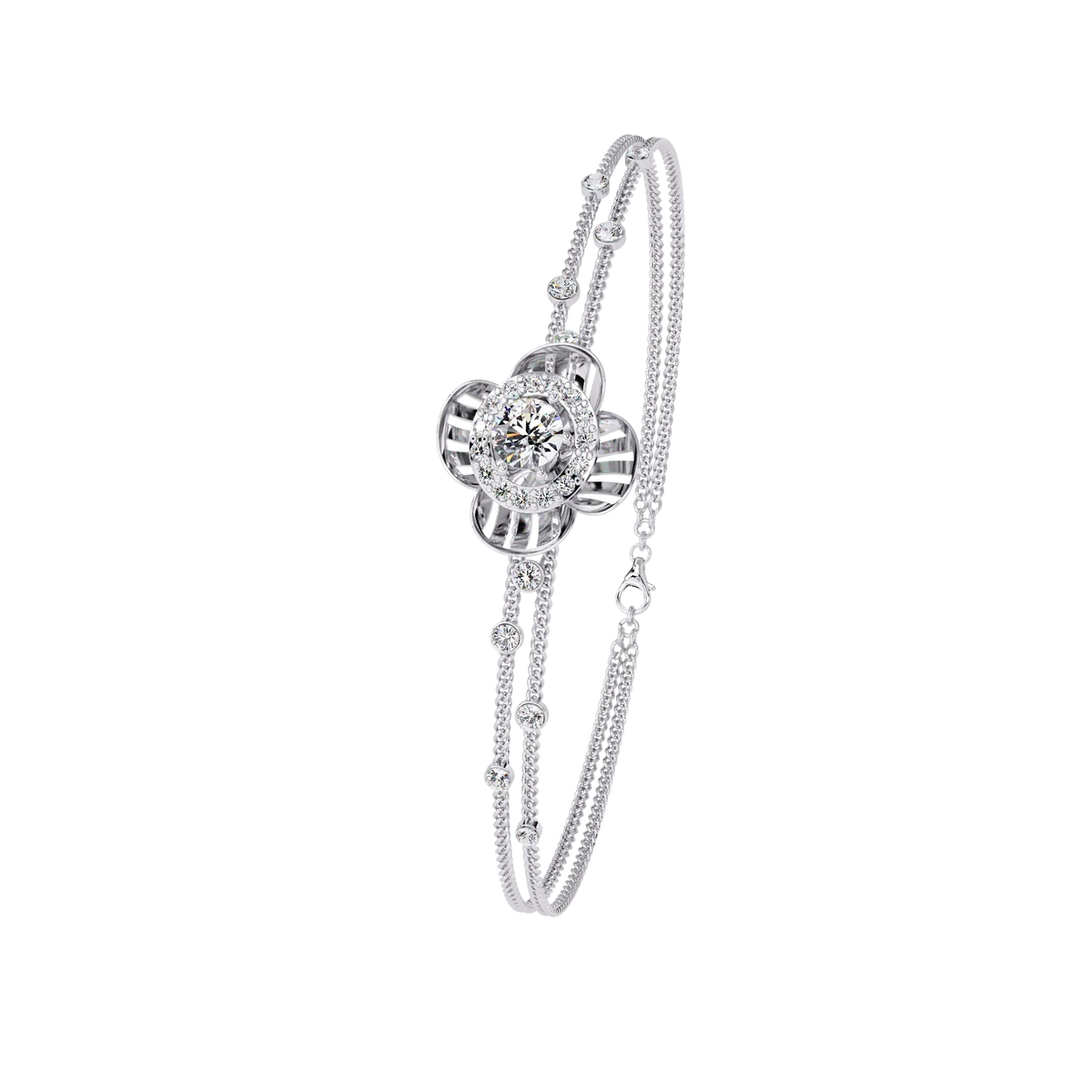 Aurora Petal Lab Grown Diamond Bracelet - Ophiratbf