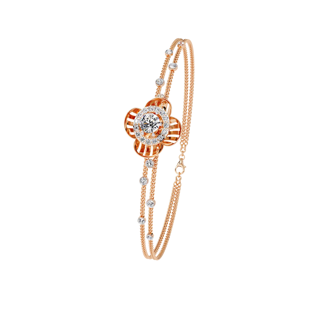 Aurora Petal Lab Grown Diamond Bracelet - Ophiratbf