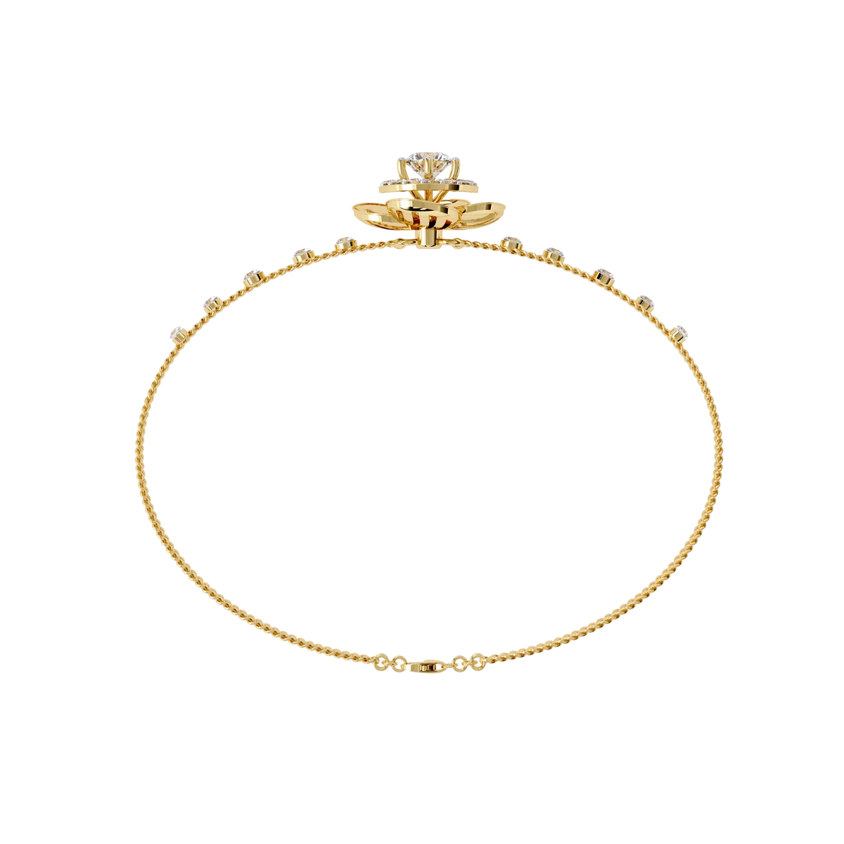 Aurora Petal Lab Grown Diamond Bracelet - Ophiratbf