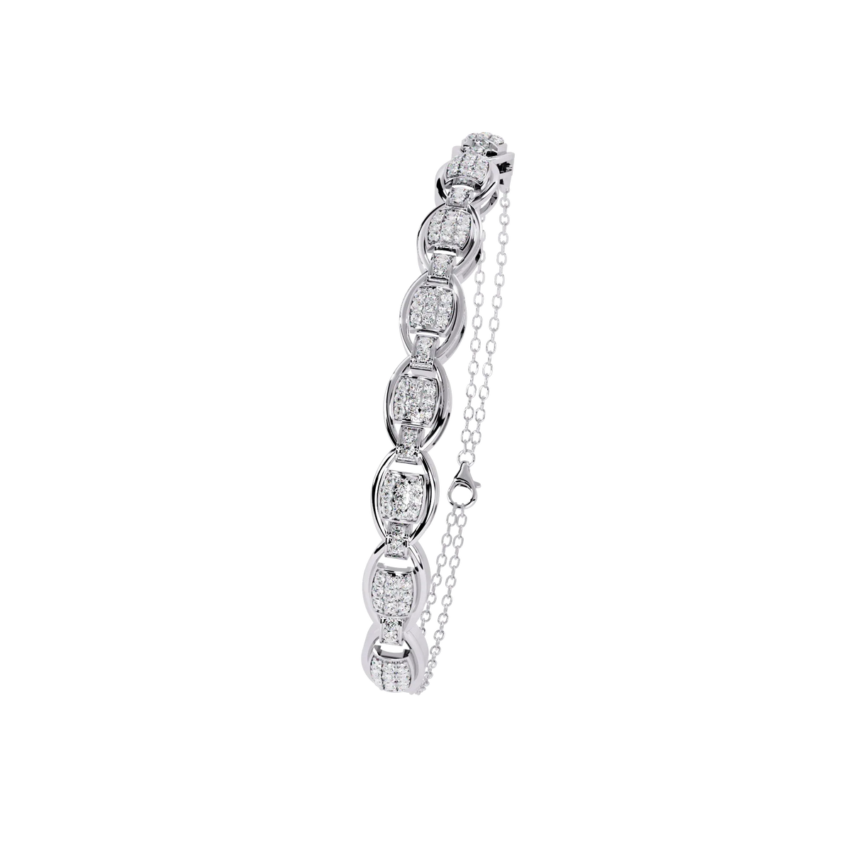 Cascade Chain Lab Grown Diamond Bracelet - Ophiratbf