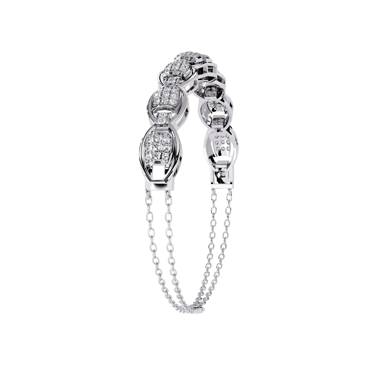 Cascade Chain Lab Grown Diamond Bracelet - Ophiratbf