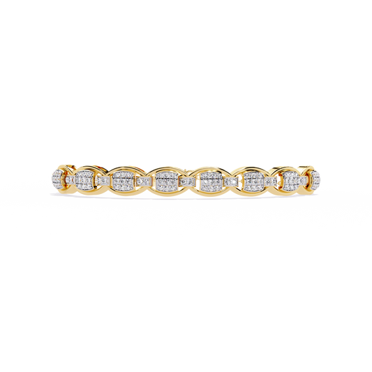 Cascade Chain Lab Grown Diamond Bracelet