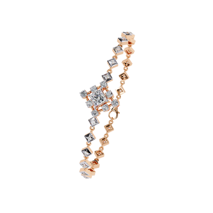 Diamond Majesty Lab Grown Princess Cut Bracelet