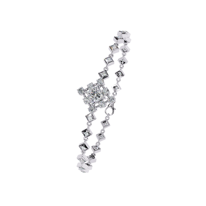 Diamond Majesty Lab Grown Princess Cut Bracelet