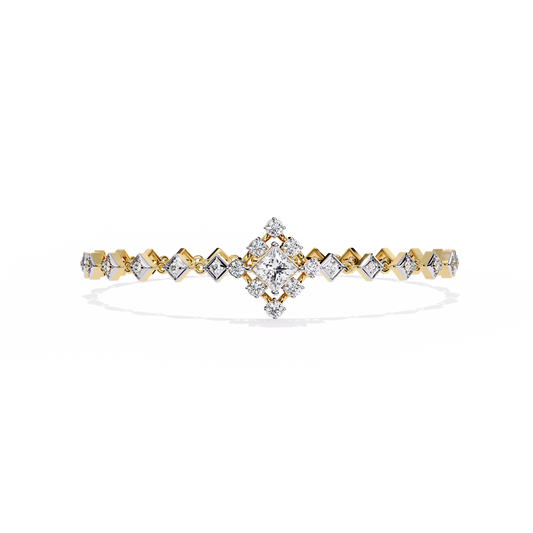 Diamond Majesty Lab Grown Princess Cut Bracelet