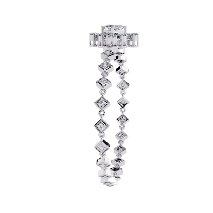 Diamond Majesty Lab Grown Princess Cut Bracelet