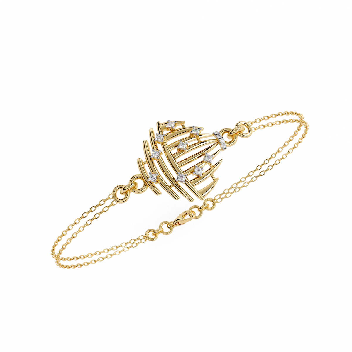 Stardust Dome Lab Grown Diamond Chain Bracelet - Ophiratbf
