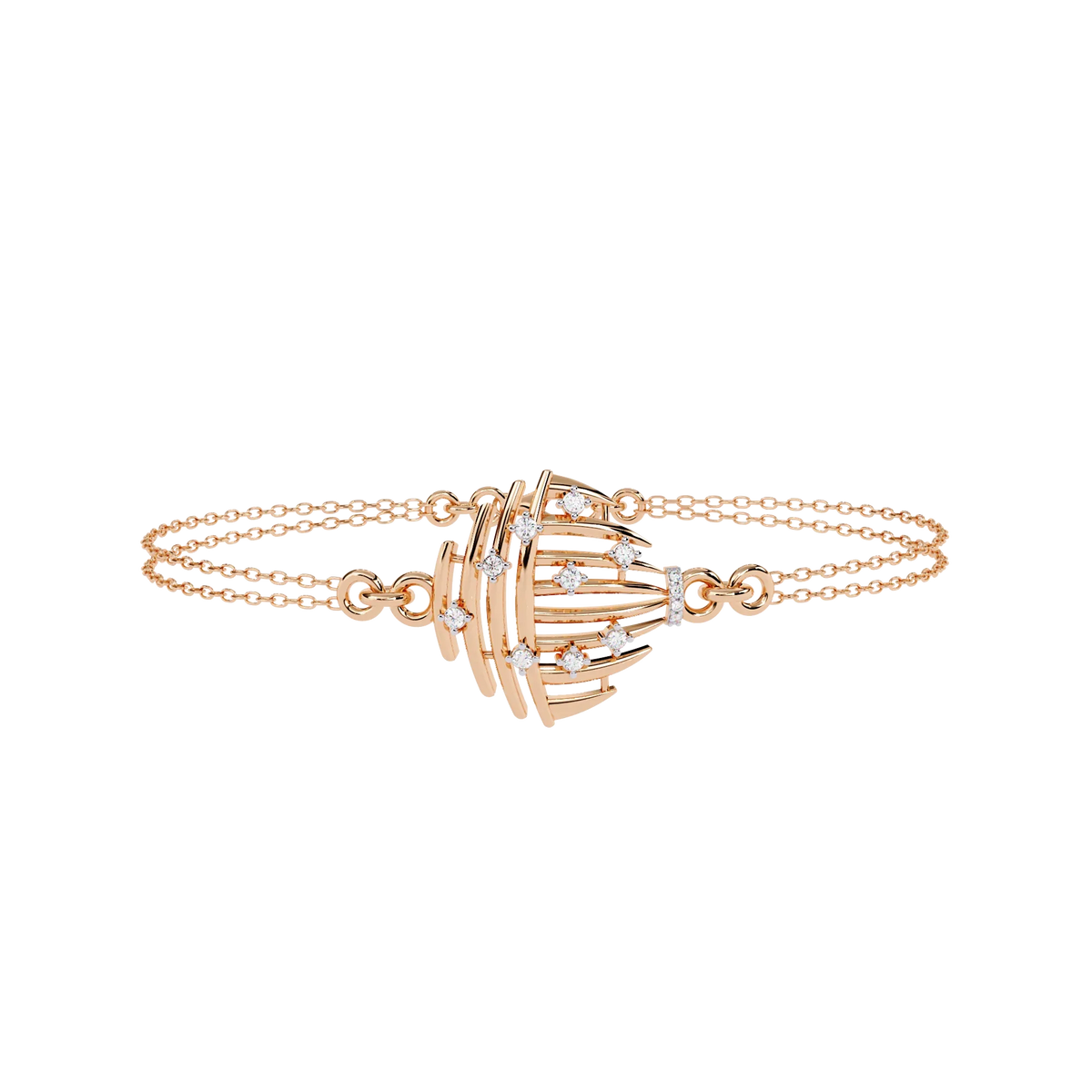 Stardust Dome Lab Grown Diamond Chain Bracelet - Ophiratbf