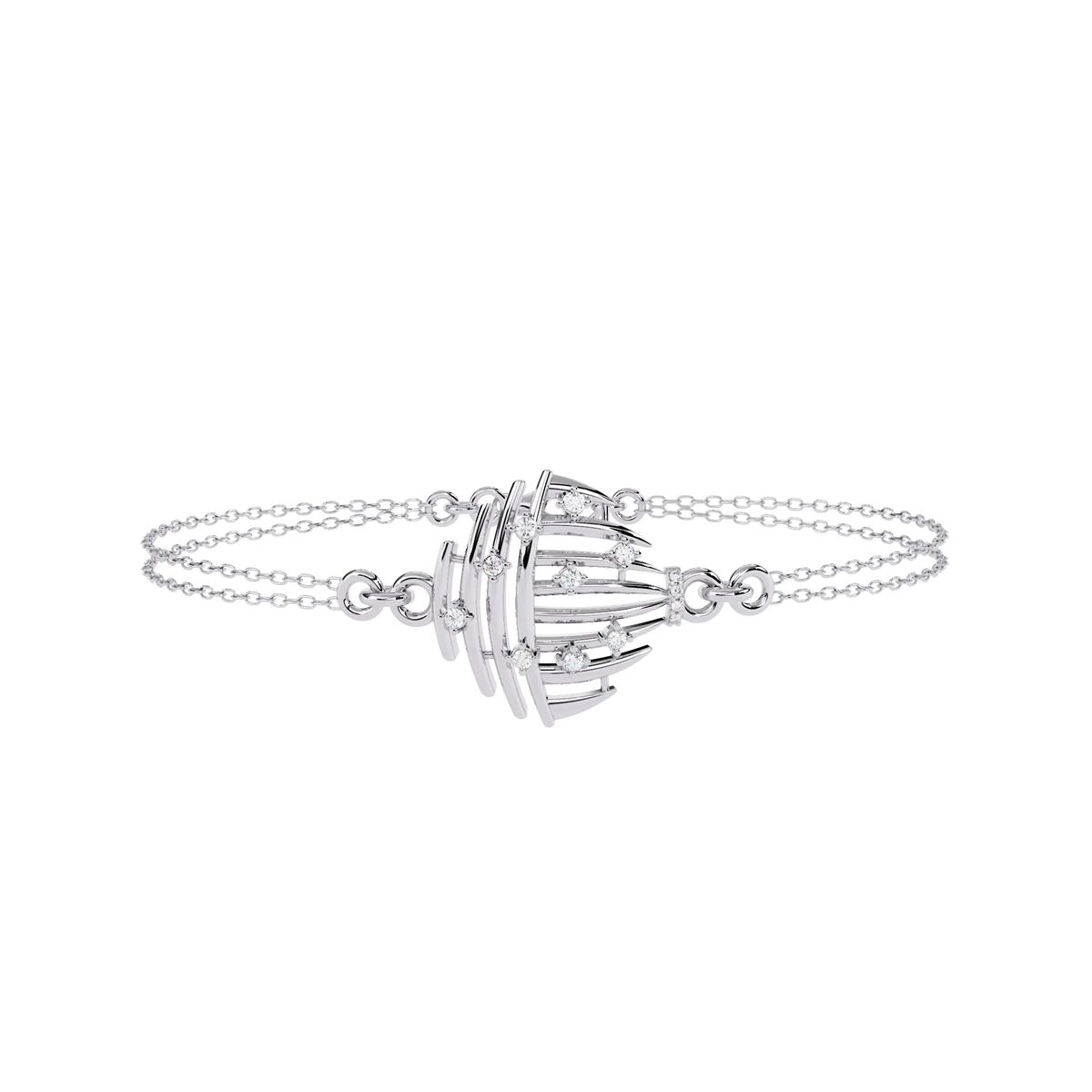 Stardust Dome Lab Grown Diamond Chain Bracelet - Ophiratbf