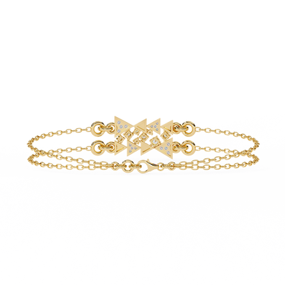 Modernist Triangle Lab Grown Diamond Bracelet