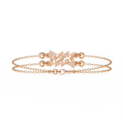 Modernist Triangle Lab Grown Diamond Bracelet