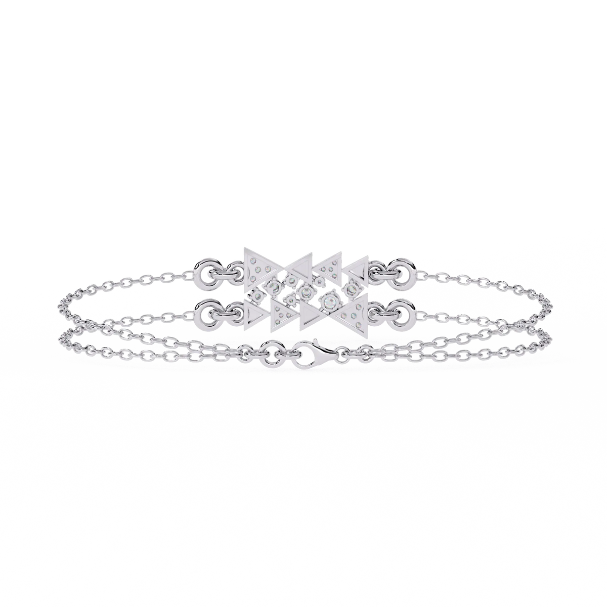 Modernist Triangle Lab Grown Diamond Bracelet - Ophiratbf