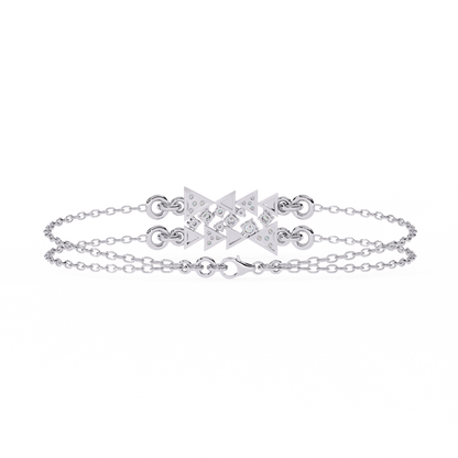 Modernist Triangle Lab Grown Diamond Bracelet