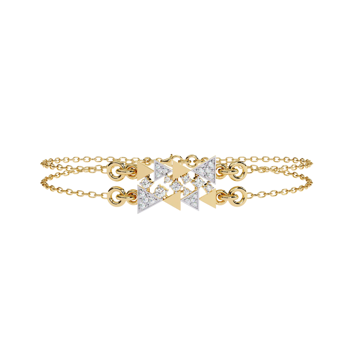 Modernist Triangle Lab Grown Diamond Bracelet - Ophiratbf