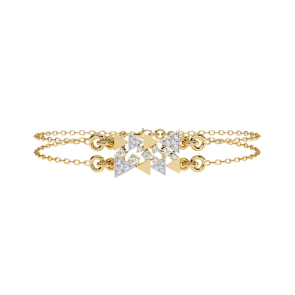 Modernist Triangle Lab Grown Diamond Bracelet