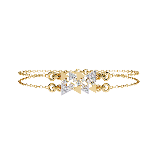 Modernist Triangle Lab Grown Diamond Bracelet