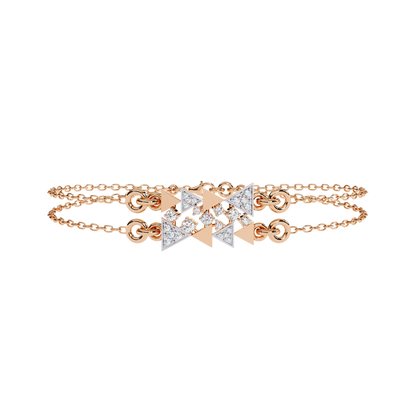 Modernist Triangle Lab Grown Diamond Bracelet