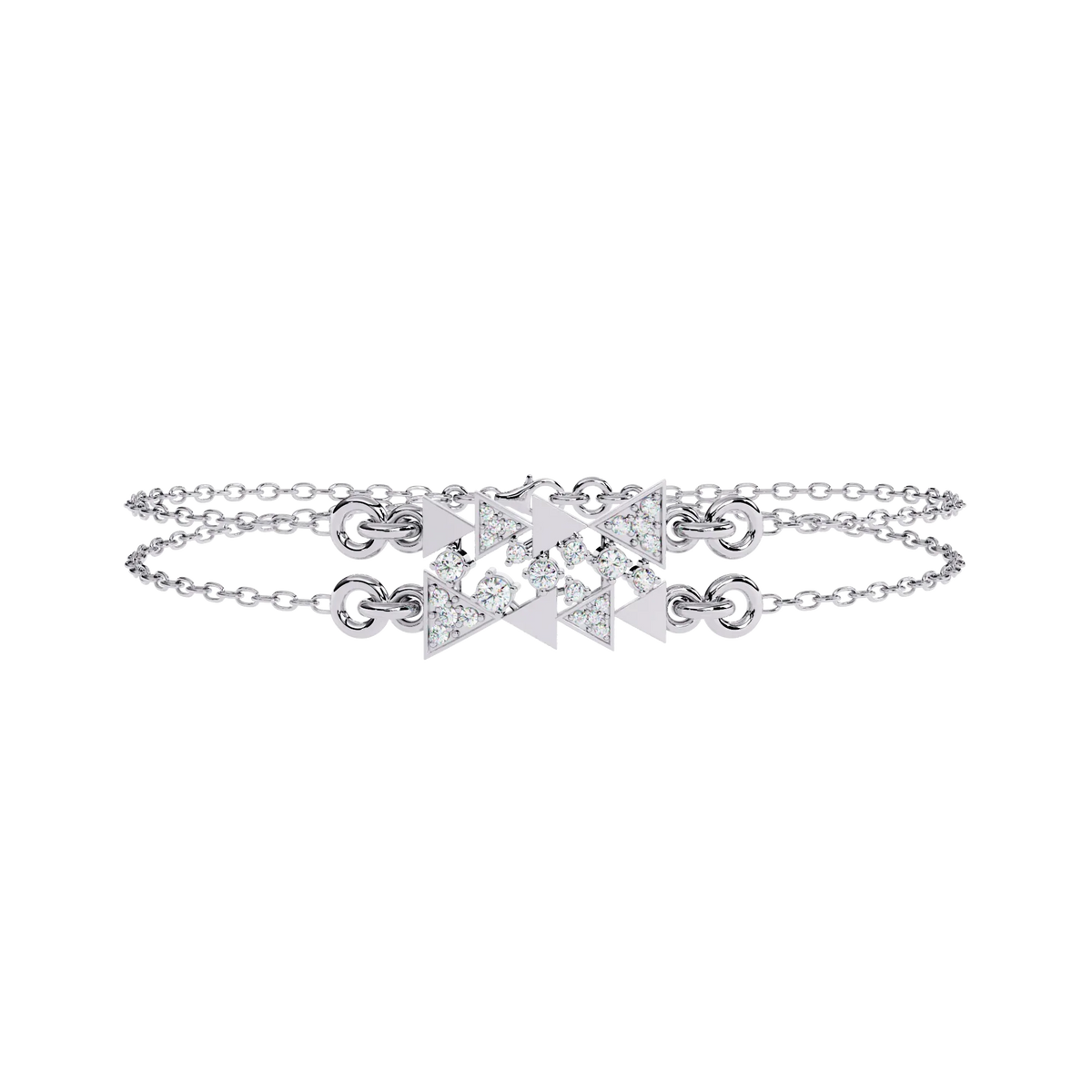Modernist Triangle Lab Grown Diamond Bracelet - Ophiratbf