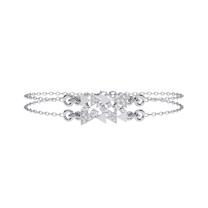 Modernist Triangle Lab Grown Diamond Bracelet