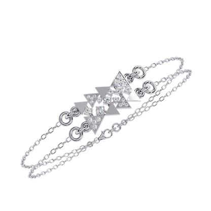 Modernist Triangle Lab Grown Diamond Bracelet