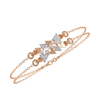 Modernist Triangle Lab Grown Diamond Bracelet