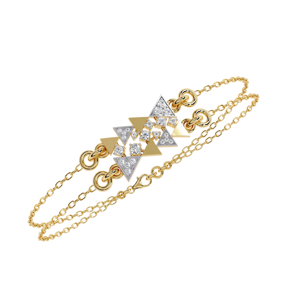 Modernist Triangle Lab Grown Diamond Bracelet - Ophiratbf