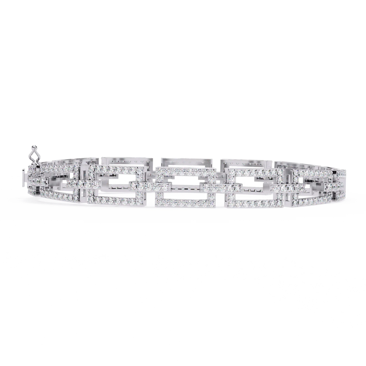 Art Deco Rectangular Lab Grown Diamond Bracelet - Ophiratbf