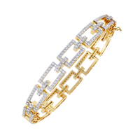 Art Deco Rectangular Lab Grown Diamond Bracelet - Ophiratbf