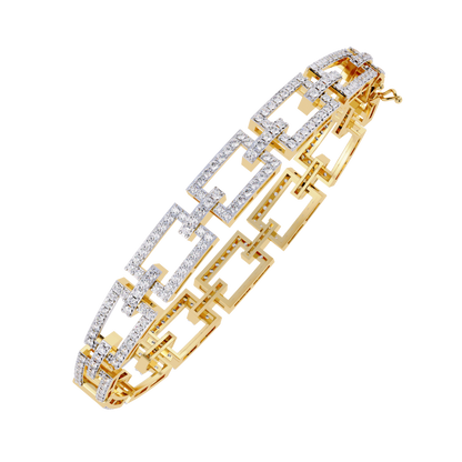 Art Deco Rectangular Lab Grown Diamond Bracelet