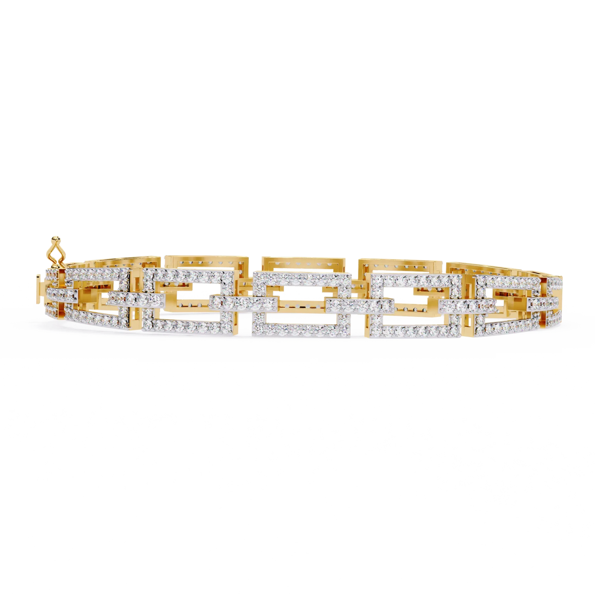 Art Deco Rectangular Lab Grown Diamond Bracelet - Ophiratbf