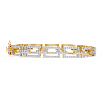 Art Deco Rectangular Lab Grown Diamond Bracelet - Ophiratbf