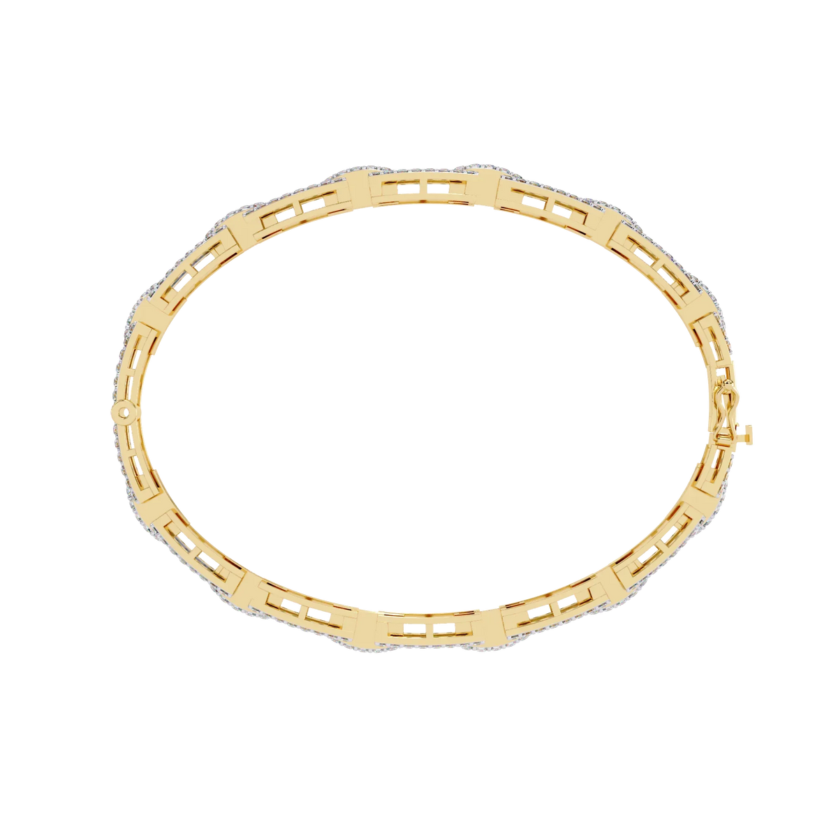 Art Deco Rectangular Lab Grown Diamond Bracelet - Ophiratbf