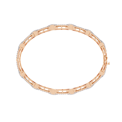 Art Deco Rectangular Lab Grown Diamond Bracelet