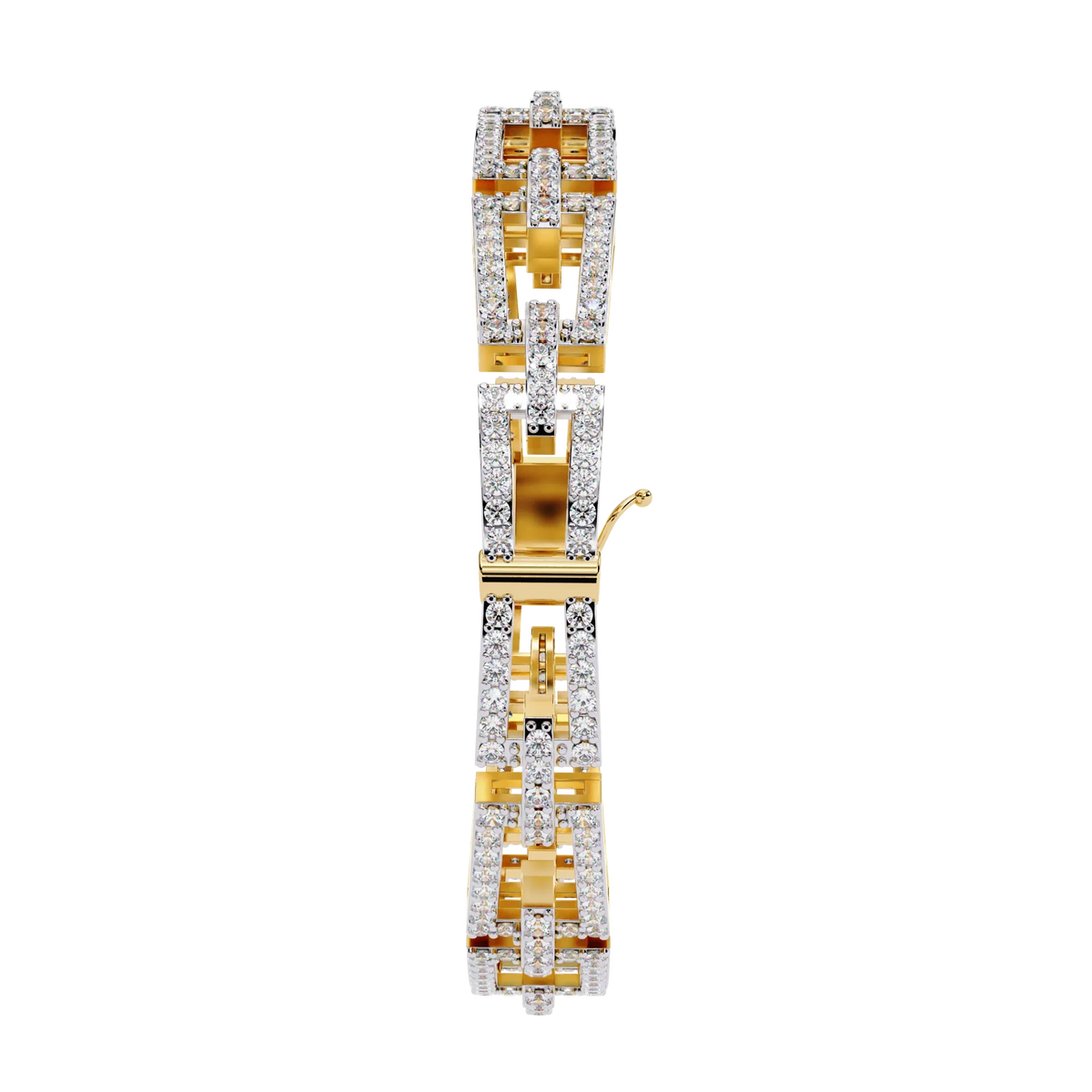 Art Deco Rectangular Lab Grown Diamond Bracelet - Ophiratbf