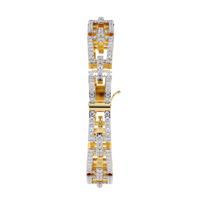 Art Deco Rectangular Lab Grown Diamond Bracelet