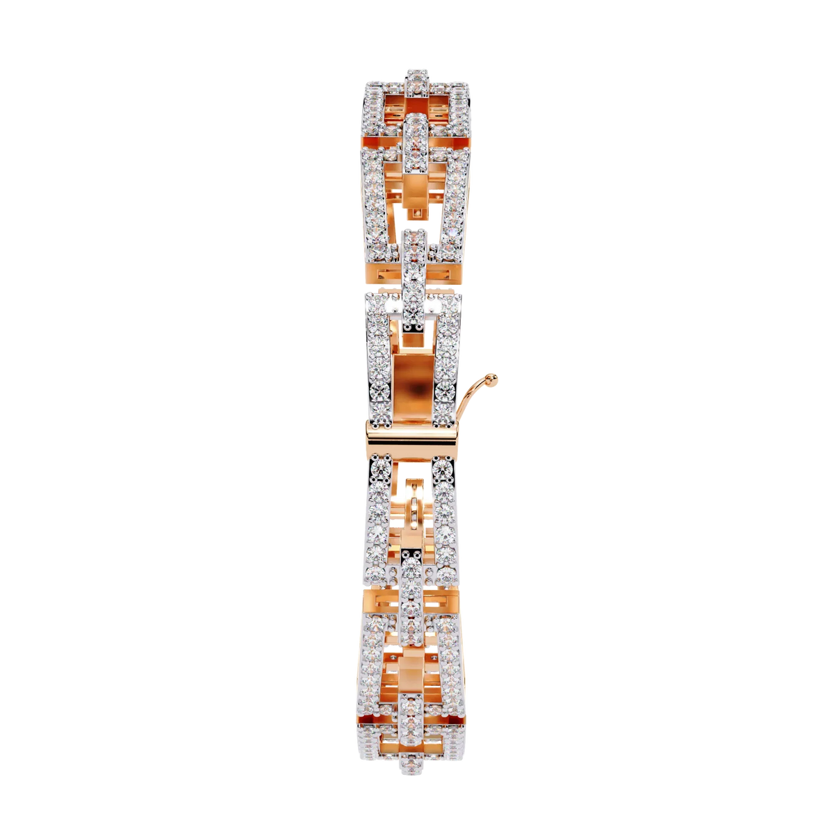 Art Deco Rectangular Lab Grown Diamond Bracelet - Ophiratbf