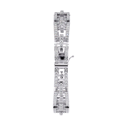Art Deco Rectangular Lab Grown Diamond Bracelet