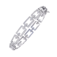 Art Deco Rectangular Lab Grown Diamond Bracelet - Ophiratbf
