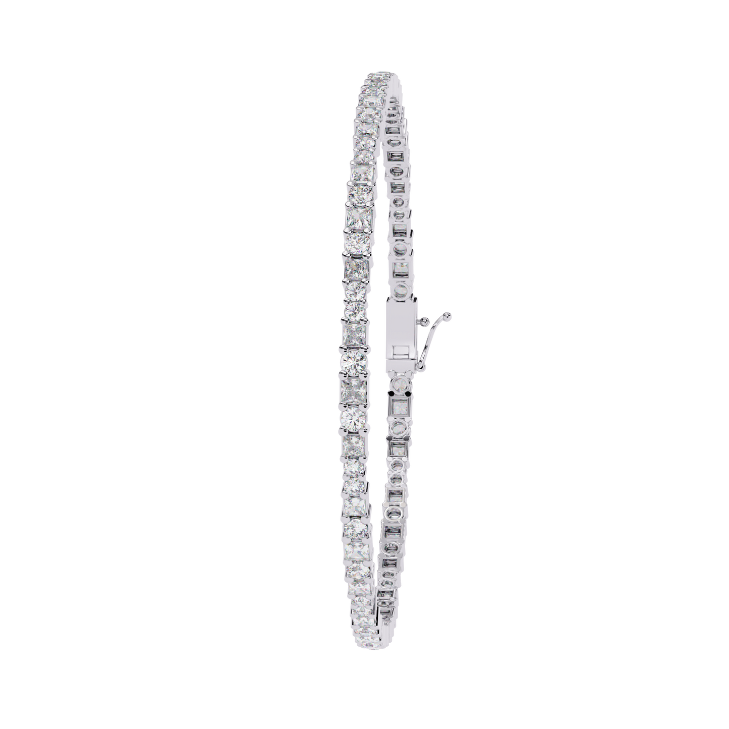timeless round lab grown diamond bracelet