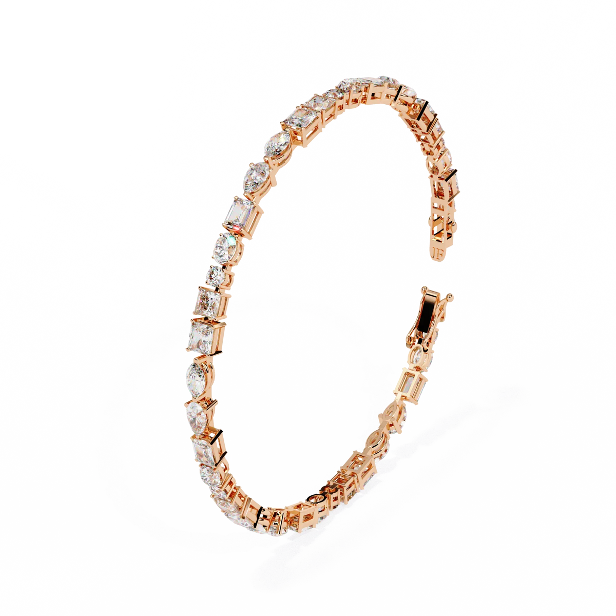 Mosaic Cut Lab Grown Diamond Bracelet - Ophiratbf