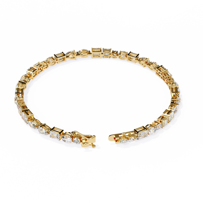 Mosaic Cut Lab Grown Diamond Bracelet