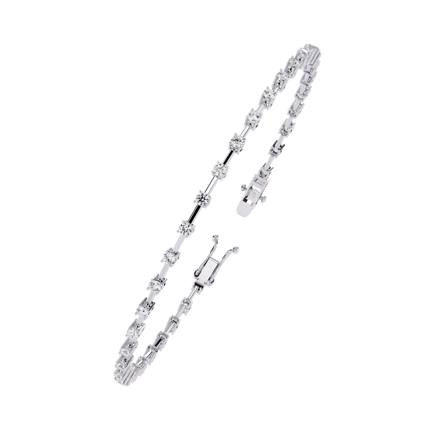 minimal luxe lab grown diamond tennis bracelet