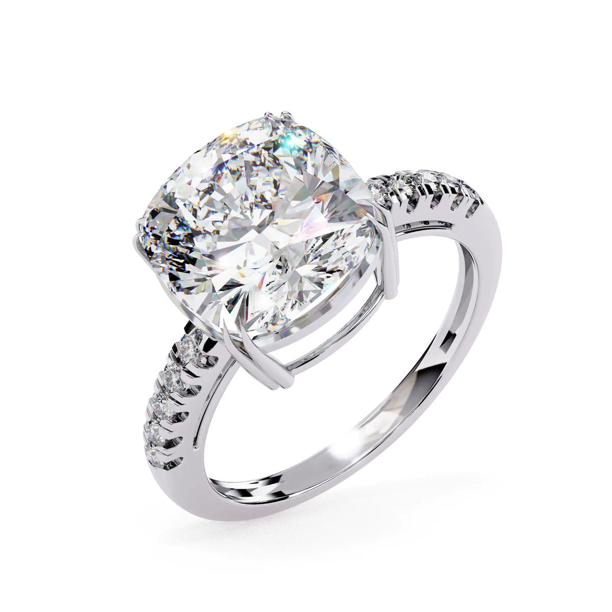 Eterna Cushion Lab Grown Diamond Ring - Ophiratbf