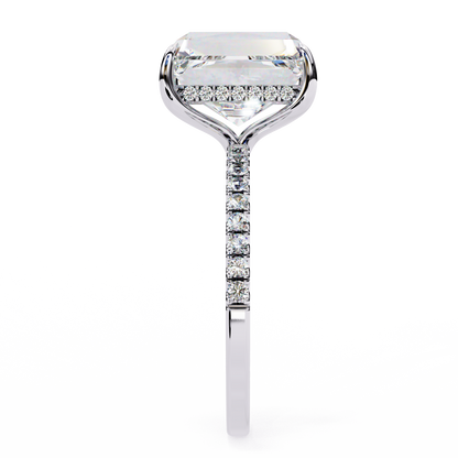 Emerald Luxe Hidden Halo Lab Grown Diamond Ring