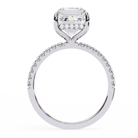 Emerald Luxe Hidden Halo Lab Grown Diamond Ring - Ophiratbf